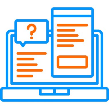 Quiz web simgesi vektör illüstrasyonu