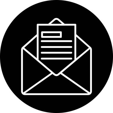 E- posta İş Teklif simgesi vektör illüstrasyonu