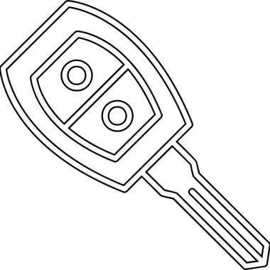 araba anahtarı vektör illüstrasyonu