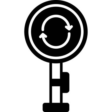 vector illustration of Roundabout modern icon