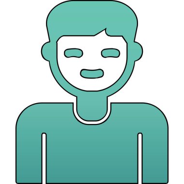  Erkek kullanıcı. Web simgesi basit illüstrasyon