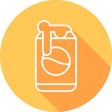 Soda kutusu. Web simgesi basit illüstrasyon