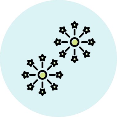 Havai fişek web simgesi, vektör illüstrasyonu 