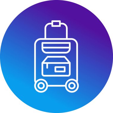 Bagaj web simgesi, vektör çizim 