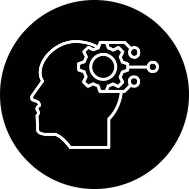 Düşünüyorum. Web simgesi basit illüstrasyon           