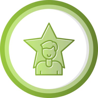 Ünlü bir insan simgesinin vektör çizimi