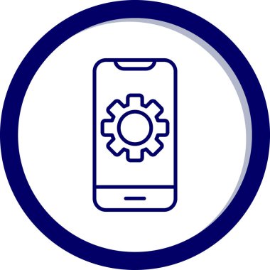 akıllı telefon ayarlama web simgesi vektör çizimi 