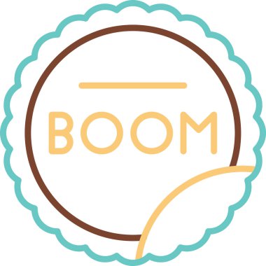 Boom web simgesi, vektör illüstrasyonu
