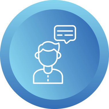 converstation simgesi, vektör illüstrasyonu basit tasarım