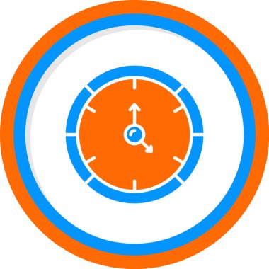 Saat simgesi, vektör illüstrasyonu basit tasarım