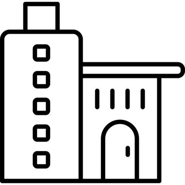 Bilet bürosu. Web simgesi basit illüstrasyon 