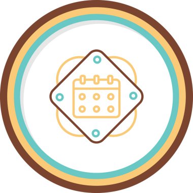 Takvim simgesi, vektör illüstrasyonu basit tasarım