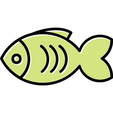 Balık. Web simgesi basit illüstrasyon 