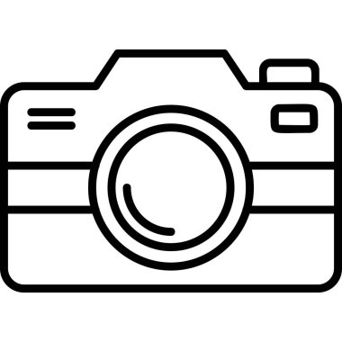 Fotoğraf makinesi simgesi, vektör illüstrasyonu. düz tasarım biçimi              