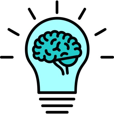 Fikir simgesinin vektör illüstrasyonu 