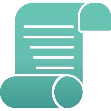 Kağıt parşömen. Web simgesi basit illüstrasyon                