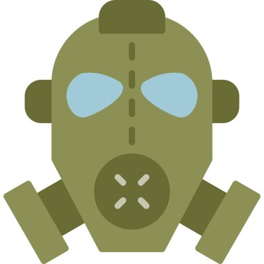 Gaz Maskesi ağ simgesi, vektör illüstrasyonu 