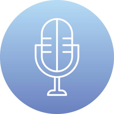 mikrofon simgesi vektör illüstrasyonu 