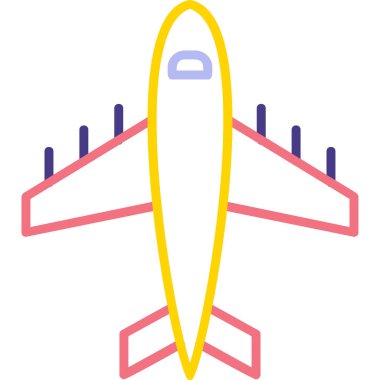 Uçak. Web simgesi basit illüstrasyon 