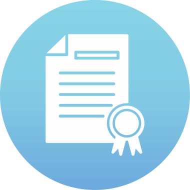 Sertifika. Web simgesi basit tasarım