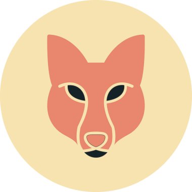 Fox Web simgesi, vektör illüstrasyonu