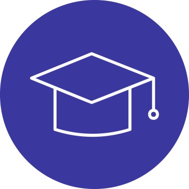 mezuniyet şapkası, web simgesi basit illüstrasyon