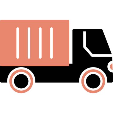 kamyon simgesi, vektör illüstrasyon tasarımı 