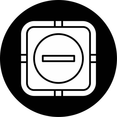 Eksi İşaret Ağı simgesi, vektör illüstrasyonu