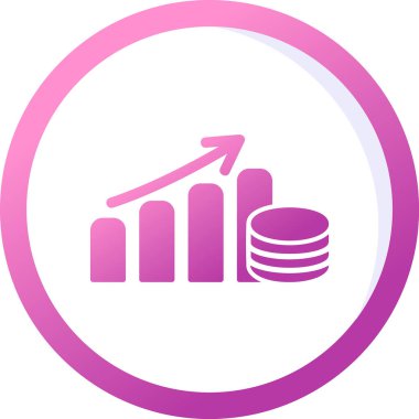 Büyüme grafiği Web simgesi basit illüstrasyon 