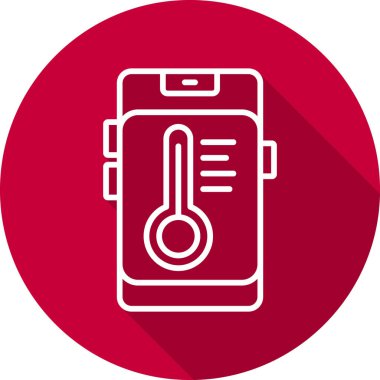 Sıcaklık web simgesi resimleme tasarımı