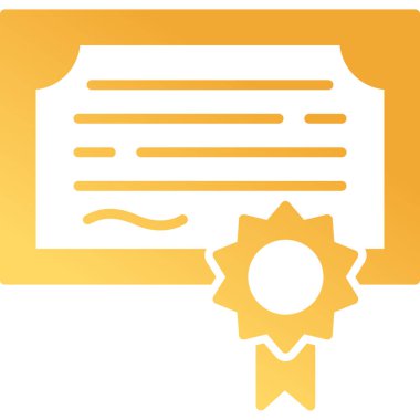 Sertifika. Web simgesi basit tasarım