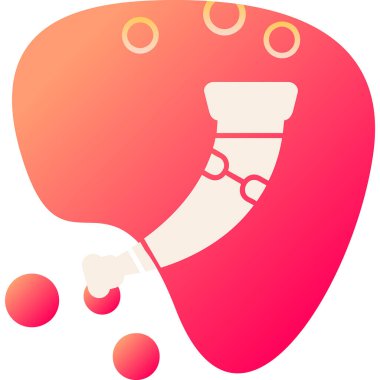 Boynuz. Web simgesi basit illüstrasyon