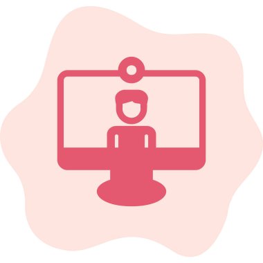 Video Arama simgesi, düz tasarım