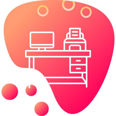 işyeri web simgesi vektör illüstrasyonu