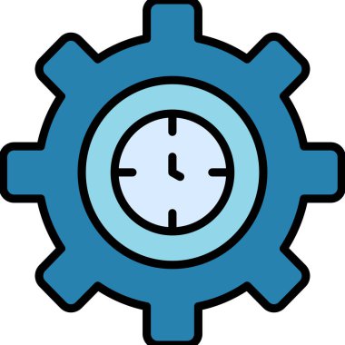 zaman yönetimi simgesi, vektör illüstrasyonu                 