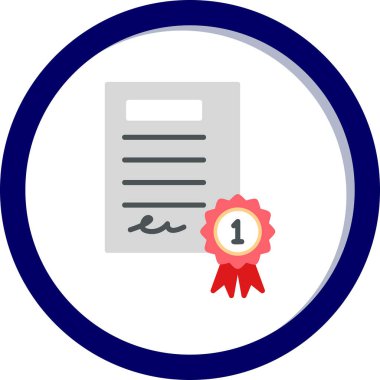 Sertifika. Web simgesi basit tasarım