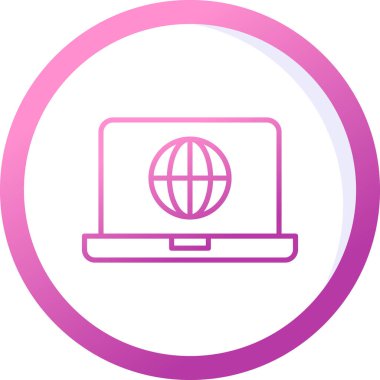 dizüstü bilgisayar simgesi, vektör illüstrasyonu basit tasarım