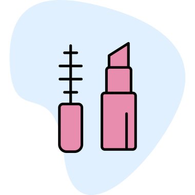 Makyaj Ağı simgesi basit illüstrasyon 