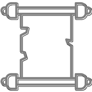 Papirüs simgesi. Web simgesi vektör illüstrasyonu