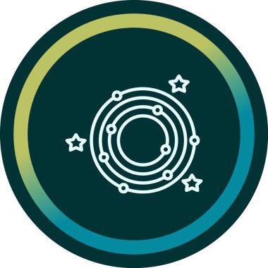 Galaxy web simgesinin vektör illüstrasyonu 