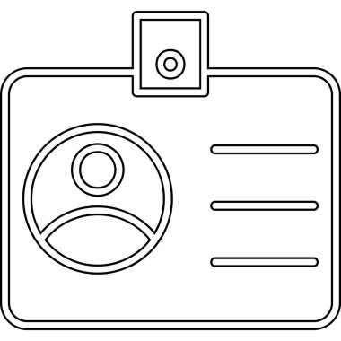 sürücü belgesi simgesi, vektör illüstrasyonu basit tasarım