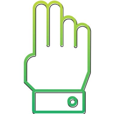 parmak simgesi vektör illüstrasyonu