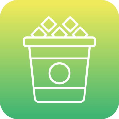 Buz Kovası ikonu vektör illüstrasyonu