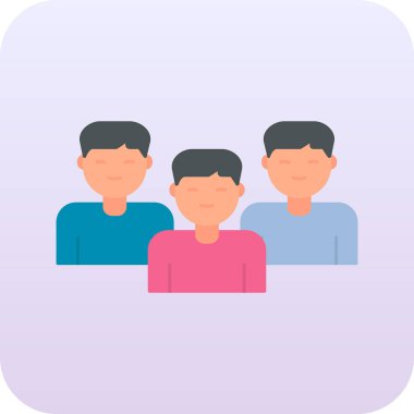 bir grup insan simgesi vektör illüstrasyon tasarımı 