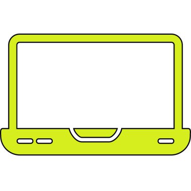 dizüstü bilgisayar simgesi, vektör illüstrasyonu basit tasarım