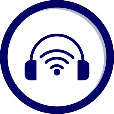 Çevrimiçi Podcast ikon vektör çizimi