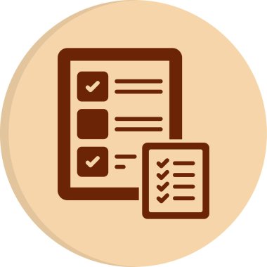 Kontrol listesi. Web simgesi basit illüstrasyon 