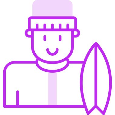 Sörfçü. Web simgesi basit illüstrasyon