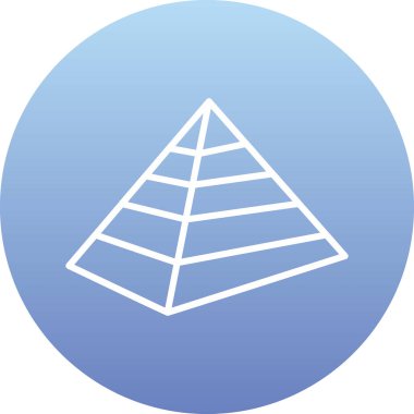 Piramit ağ simgesi vektör illüstrasyonu