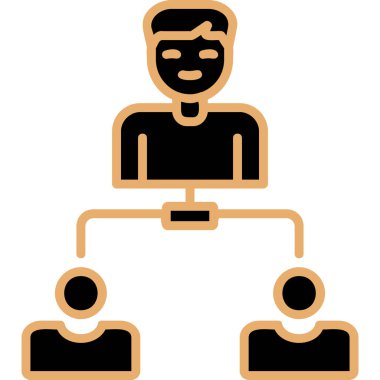 Hiyerarşi web simgesi basit illüstrasyon